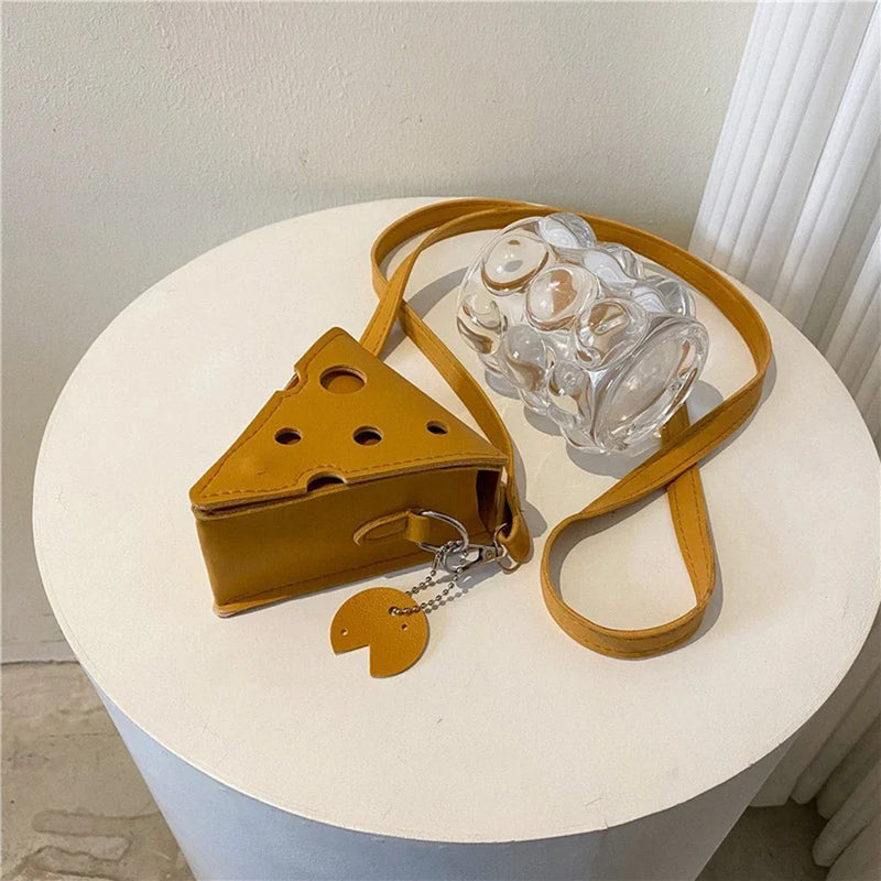 the CHEESE BALL - Cheese Shaped Mini Bags for Women, New Cute Purses and Handbags, Female Small Crossbody Shoulder Bag