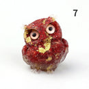 the WISE OWL - 1PCS Natural Crystal Stone Gravel Owl Animal Crafts, Hand Made Small Figurines DIY Resin Table Decor, Home Decor Collect Gifts