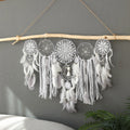 the DREAMLAND CATCHER - 5pcs Bohemian Dreamcatcher Set - Large Wall Hanging For Bedroom, Wedding, Christmas Decor - Pretty And Decorative Ornaments