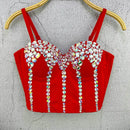 the JEWELED POPSTAR - Sexy Club Corset Streetwear Casual Camis Summer Party Fashion Tank Tops