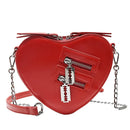 the GOTHIC HEART - Gothic Heart Blade Zipper Chain Crossbody Bags for Women/Girl, Casual Shoulder Purses Handbags