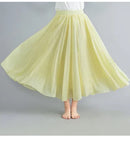 the 50's RETRO - Elegant Vintage Bohemian Fashion Cotton Linen Long Skirt