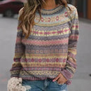 the BOHO SWEATER - Autumn/Winter Knitted Sweater Plus Size Round Neck Pullover Sweatshirts