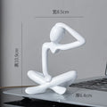 the STICK PEOPLE - 1pc Plastic Thinker Statues Abstract Mini Characters Figurines, Home Office Study Room Bookshelf Decor Accessories