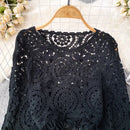 the BOHEMIAN LACE - Knitted Tassel Crochet Hollow Out Smock Sleeve Shirts for Women