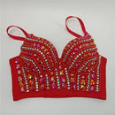 the JEWELED POPSTAR - Sexy Club Corset Streetwear Casual Camis Summer Party Fashion Tank Tops