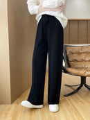 the CASUAL BOHO - Autumn/Winter Knitted High Waist Casual and Loose Straight Leg Pants