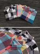 the PLAID BOHO - Women's Elegant Plaid Cotton Chic Blouses