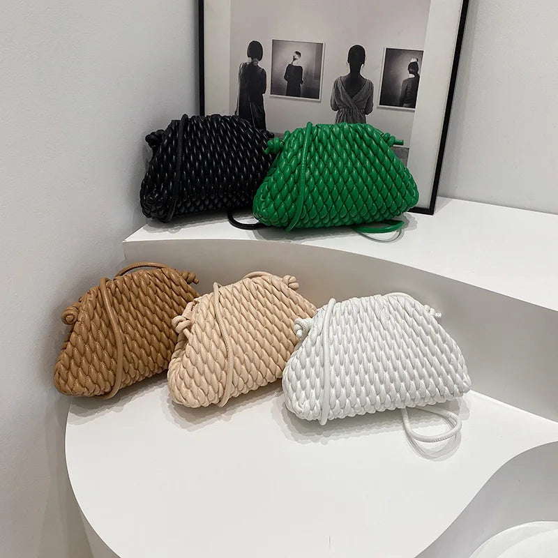 the BASKETWAVE - Luxury Brand Shoulder Bag for Women, Fashion Embroidered Thread Messenger Bag, Cute Purse Crossbody Bag, Designer Clutch Hobos