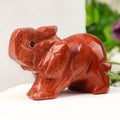 the ELEPHANT - Hand Carved Crystal Elephant Figurine, Home Decoration Mini Animal Handicraft Feng Shui Ornament