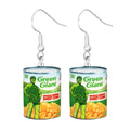 the PANTRY - Canned Bottle Snack Design Dangle Earrings, Cute Acrylic Jewelry Creative Food Ornaments