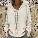 the ASPEN - Women's Winter/Autumn Solid Color Long Sleeve Braided Hooded Oversized Knitted Boho Pullover Sweaters
