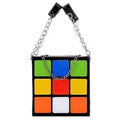 the RUBIX CUBE - Chic Cubic Shape Box Women Handbags, Designer Chains Totes, Luxury Pu Leather Messenger Bag, Ladies Personality Small Purses