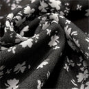 the WHITE FLORAL - Small Floral Waistband Elastic Three-Layer Splicing Long A-Line Pleated Big Swing Skirts