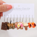 the FAVORITE THINGS - Fashion Sweet Fruit Drink Earrings Set for Women, Cute Cartoon Food Ice Cream Donut Funny Resin Earrings