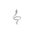 the SERPENT - Fashion Sliver Color Cubic Zirconia Snake Ring for Women Open Adjustable Finger Rings
