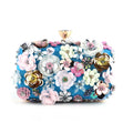 the FLOWER SHOP - Fashion Women Bags, Flower Diamonds Embroidery Small Clutch, Luxury Lady Handbags, Evening Bags, New Arrival Chain Shoulder Purse