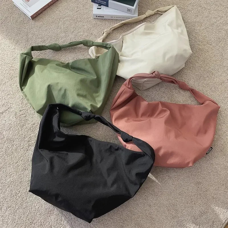 the MESSENGER - Canvas Totes Bags, Women Casual Handbags, Solid Color Shoulder Bag, Simple Messenger Bag Purses