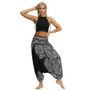 the BALLOON BOHO - Women's Drop Crotch Ankle Balloon Joggers, Cotton Boho Hippie Harem Pants, Casusal Oversized Palazzo Meditation Pants