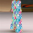 the RUNWAY BOHO - Elegant Bohemian Retro Style Large Swing Long V-Neck Long Sleeved Pocket Printed Loose Dress for Women