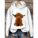 the HIGHLAND COW - Cute Highland Cow 3D Print Animal Hooded Streetwear Pullovers Sweatshirts Hoodies