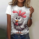 the ANIMAL FARM - Women's Animal Print Casual Short Sleeve 3D Fashion O-Neck Pullover Oversized T-Shirts