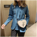 the GOTHIC HEART - Gothic Heart Blade Zipper Chain Crossbody Bags for Women/Girl, Casual Shoulder Purses Handbags