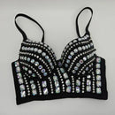 the JEWELED POPSTAR - Sexy Club Corset Streetwear Casual Camis Summer Party Fashion Tank Tops