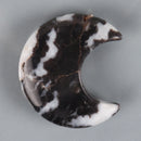 the MOON STONE - Crystal Mini Moon Ornament, Natural Stone Rose Quartz Hand Carved Chakra Feng Shui Healing Meditation Figurine, Home Decoration