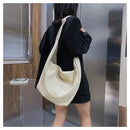 the MESSENGER - Canvas Totes Bags, Women Casual Handbags, Solid Color Shoulder Bag, Simple Messenger Bag Purses