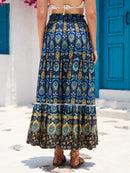 the PRAIRIE BOHO - Bohemian Printed A-Line Long Skirts