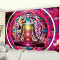 the MEDITATION - Mandala Seven Chakra Psychedelic Scene Home Decor Art Tapestry Hippie Wall Hanging, Boho Room Wall Decor