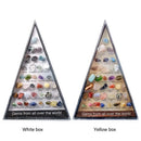 the GEMSTOME PYRAMID - 36 PCS/Box Natural Healing Crystals Mineral Specimens Irregular Tumbled Stones Rock Collection Box For Kids Research Teaching