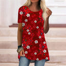 the FLORAL LEI - Summer Flower Floral 3D Print Short Sleeve Oversized T-Shirts for Women