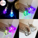 the EDISON - 1pair Creative Colorful Luminous Light Bulb Pendant Earrings
