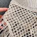 the BOHO CAMISOLE - Knitted Tassels Hollow Out Bohemian Style Sleeveless Sexy Corset Crop Tops Beach Tank Top Camisole