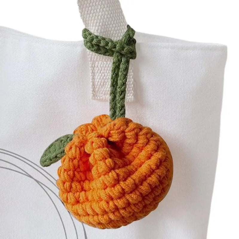 the CITRUS CROCHET - Orange Coin Purse, Crochet Drawstring Bag, Cute Drawstring Orange-Shaped Crochet Purse, Crochet Tangerine Bag Coin Chargers