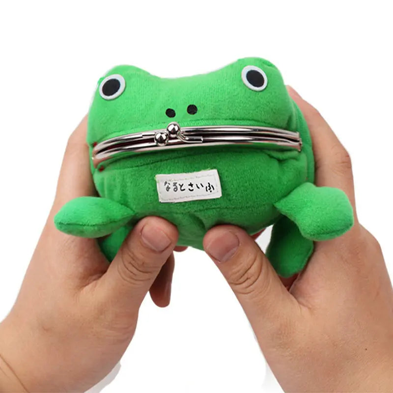 the FROGGY - Frog Coin Purses Cartoon Wallet Pouch, Anime Manga Shape Fluff Clutch Cosplay Cute Wallet Purse, Coin Holder Girls Gift