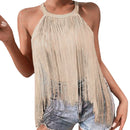 the TASSEL TOP - Sleeveless Fashion Tassel Beach Tank Top for Women