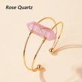 1PC Natural Crystal Double Pointed Hex Prism Bracelet Women Reiki Healing Energy Strand Bracelet  Jewelry Stylish Birthday Gift