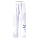 the REEF - Women's Spring/Summer Fashion Casual Linen Printed Trousers with Pockets