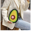 the AVOCADO - Summer Fruit Purses/Handbags for Women, Cute Girls Chain Shoulder Bag Round Leather Small Crossbody Bag Novelty Purse