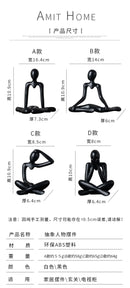 the STICK PEOPLE - 1pc Plastic Thinker Statues Abstract Mini Characters Figurines, Home Office Study Room Bookshelf Decor Accessories