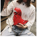 the DINO-MYTE - Trend Fashion 3D Dinosaur Design Rivets PU Leather Chain Purse, Shoulder Bag Tote, Crossbody Mini Messenger Bag
