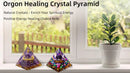 the GENERATOR - Natural Crystal Energy Generator Pyramid, Peridot Amethyst Reiki Healing Chakra Resin Pyramid, Egyptian Decor Room Decoration 1pc