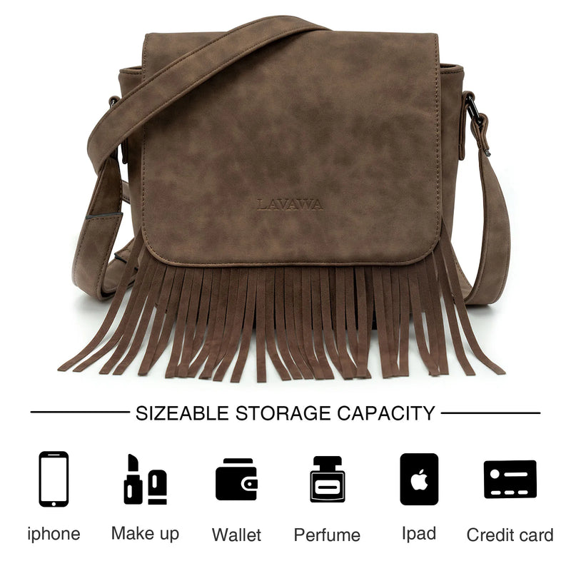 the WESTERNER - Original Design Shoulder Bag for Women, PU Leather Luxury Clutch Designer Handbags, Western Purse Fringe Messenger Bag