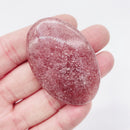 the STRAWBERRY STONE - 1pc Natural Strawberry Quartz Energy Reiki Stone. Crystal Quartz Healing, High Quality Gemstone for Gifts