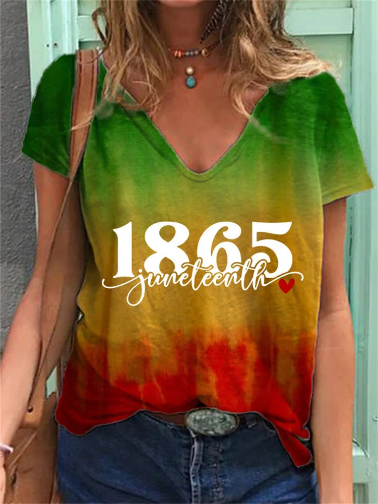 T-shirts For Women Summer 2024 Hippie Women's T Shirt Sequin Top Fashion Short Sleeve Print Tops Large Size Loose Tees Shirt