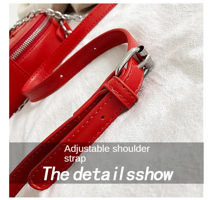 the GOTHIC HEART - Gothic Heart Blade Zipper Chain Crossbody Bags for Women/Girl, Casual Shoulder Purses Handbags