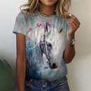 the HORSE HEART - 3D Print Streetwear Casual Fashion Oversized Short Sleeve O-Neck Kids T-Shirts for Women